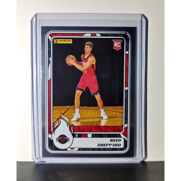 Reed Sheppard Rookie 2024-25 Panini NBA #87 Foil Sticker Card Houston Rockets - Picture 1 of 2